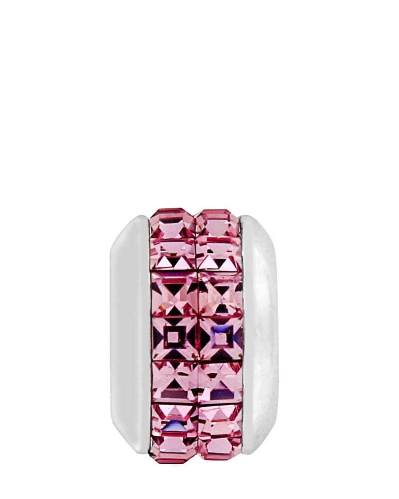 Front of a size O/S Spectrum Bead in Silver-Light Rose in Silver-Light Rose by Brighton. | dia_product_style_image_id:331122